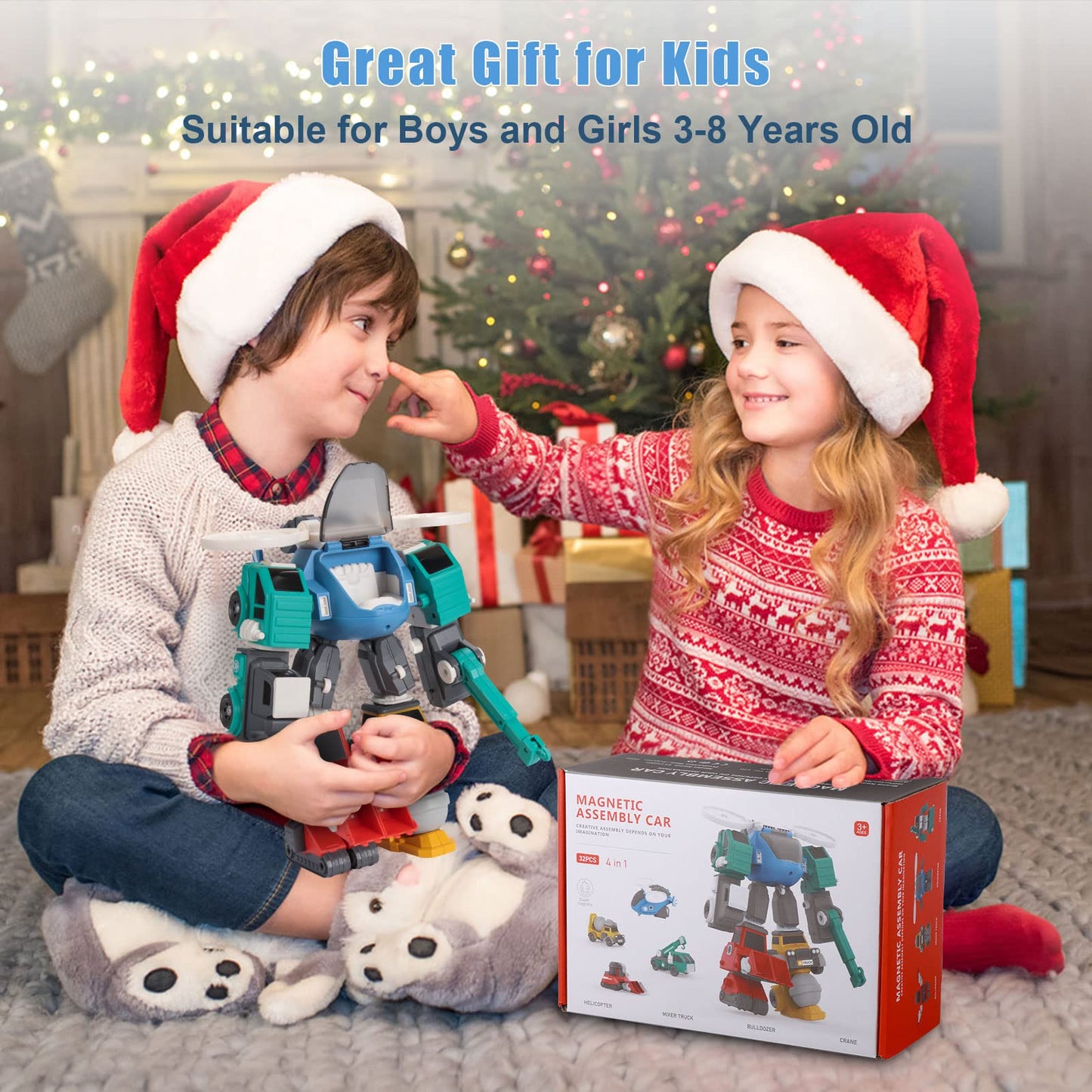 ThinkMax® 4-in-1 Robot Toys Construction Vehicles