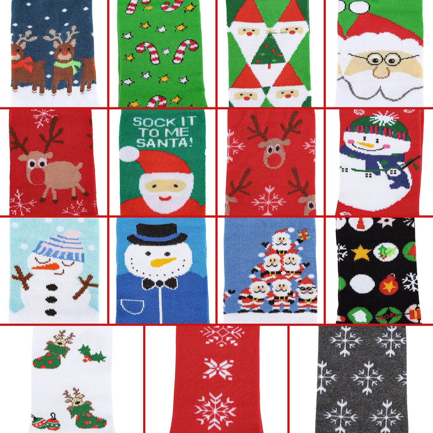 Twister.CK Christmas Santa Socks for All Size